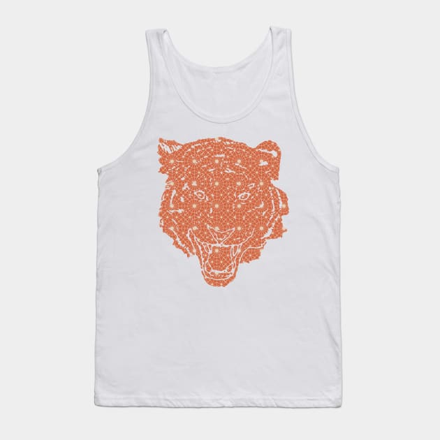 Tiger Silhouette with Pattern Tank Top by deificusArt